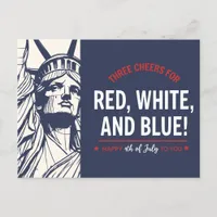 Patriotic Liberty Cheers for 4th of July Holiday Postcard