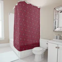 Abstract Star Flower Shower Curtain