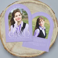 Lavender Modern Arch 2 Photo Grad Announcement