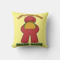 Yummy Taco Bout Board Games Meeple Art Throw Pillow