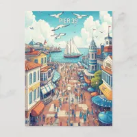 Pier 39 San Francisco Postcard