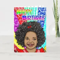 Happy Curls | Digital Art | Happy Birthday Card