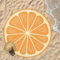 Orange Slice Summer Fruit  Beach Towel