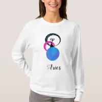 *~* Women's Maternity White Aries Zodiac Funny T-Shirt