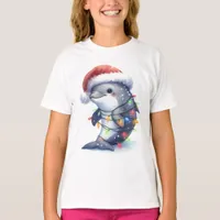 Adorable Cute Christmas Dolphin T-Shirt