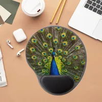 Colorful peacock gel mouse pad