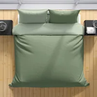 Minimalist Modern Reversible Sage Green Duvet Cover