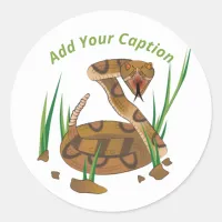 Snake in the Grass Classic Round Sticker