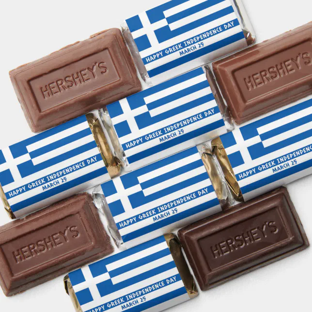 Happy Greek Independence Day Greek Flag Hershey's Miniatures