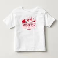 Festive Personalized Family Christmas Holiday Toddler T-shirt
