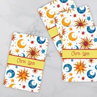 Mod Abstract Sun Moon and Stars Colorful  Jumbo Poker Cards