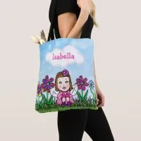 Personalized Fairy Purple Tote Bag