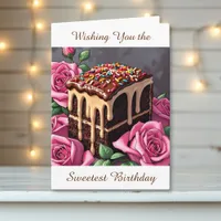 Wishing You the Sweetest Birthday | Cake Card