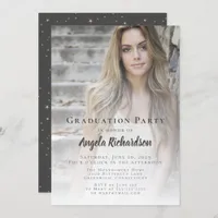 Graduation Photo Script Typography Party Invitation