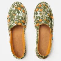 Orange Fruits Blossom Leaves Summer Beach Espadrilles