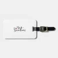 Tis The Season Retro Classic Design Luggage Tag