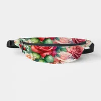 Whimsical Rose Pattern Fanny Pack