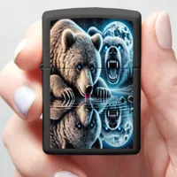 Grizzly Bears Reflected in a Mystical Zippo Lighter