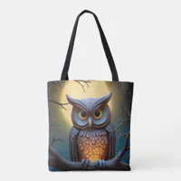 Barn Owl Colorful Tote Bag