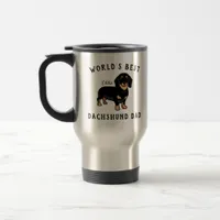 World's Best Dachshund Dad Personalized Dog Name Travel Mug