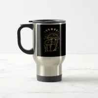 Mushrooms & Minimalism Cottage  Aesthetic Goblinco Travel Mug