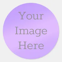 Create Your Own Metallic Lilac Purple Faux Foil Classic Round Sticker