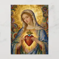  Protection From Evil Sacred Heart Of Mary Postcard