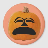 Jack o' Lantern Unhappy Face, Halloween Pumpkin Magnet