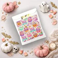Pastel Pink Kawaii Cute Halloween Cupcake Pattern Favor Bag