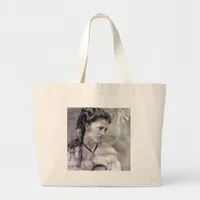 Vintage Lady Large Tote Bag