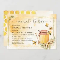 Meant To Bee Honeybee Floral Bridal Shower Invitation