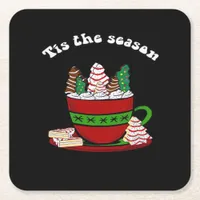 Little Debbie Tis The Season Square Paper Coaster