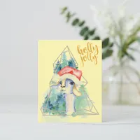 Watercolor Christmas Llama - Christmas Card