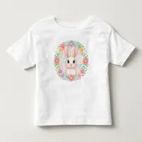 Baby Bunny in Floral Wreath T-Shirt