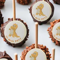 Cute Stegosaurus with Custom Message Cake Pops