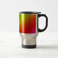 Colorful Rainbow Gradient Diagonal Blend Travel Mug