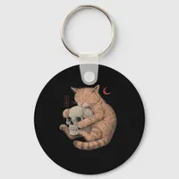 Till Death Do Us Party Cat Skull Classic Keychain