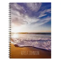 Beautiful Ocean Waves Add Your Own Name Notebook