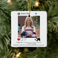 Social Media Cheerleader Graduation  Ceramic Ornament