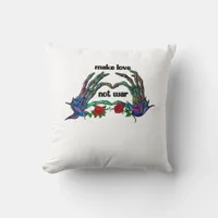 Skeleton Hand Heart Design Throw Pillow