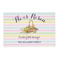 Easter Custom Stripes Modern Floral Garden Easter  Placemat