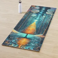 Iridescent Holiday Dream 🎄 Glowing Christmas Tree Yoga Mat