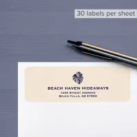 Monstera Leaf Return Address Label