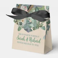 Blush Sage Floral Wedding Favor Boxes
