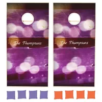 Personalized Purple Corn hole Outside Beanbag Game