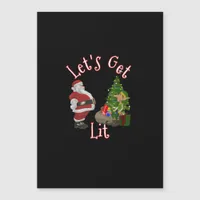 Let's Get Lit Santa Christmas Tree Design