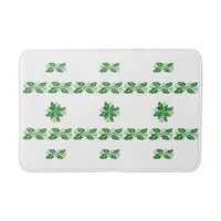 Bath mat - Green Holly Leaves