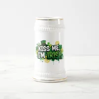 Kiss Me I'm Irish St. Patrick's Day Beer Stein