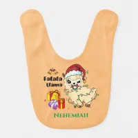 Christmas Llama Baby Bib