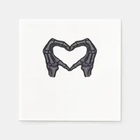 Skeleton Hands Forming A Heart  Napkins